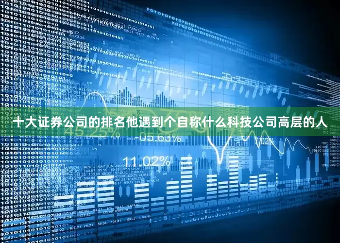 十大证券公司的排名他遇到个自称什么科技公司高层的人
